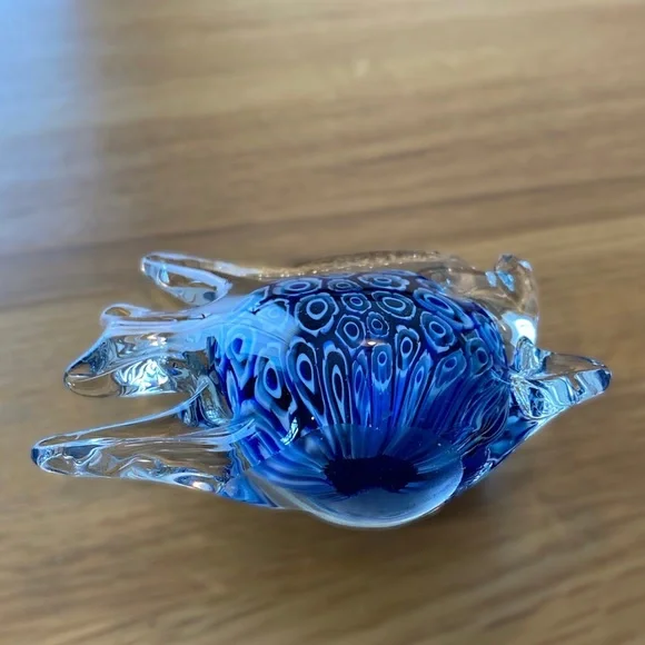 Vintage Blue Millefiori Murano-Style Art Glass Angel Fish
Figurine Paperweight - Picture 3 of 4